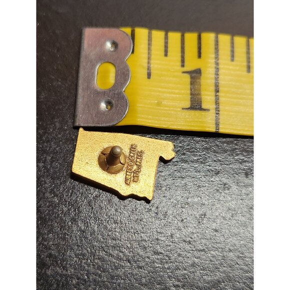 Lions Club 100% Attendance Pin 1963-64 Alabama Shape Gold Tone - Picture 5 of 5